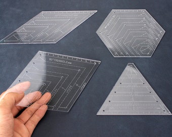 Transparent Ruler Leather Crafter Ruler 4 Pieces A Set