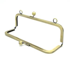 Messing gebürstet Taschenbügel mit Zwei Schlaufen 20 x 6,5 cm