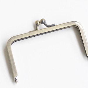 Bronze Purse Frame Wedding Handle Purse Frame Glue-In Hooks 12.5cm x 6.5cm