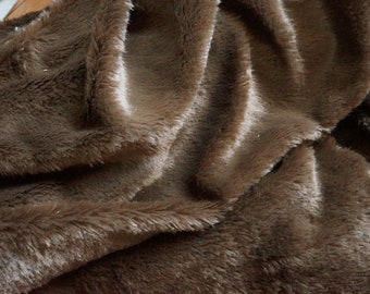160cm x 48cm ( 63"x 19") Shiny Brown Fabric Teddy Bears Fabric For Bear Making