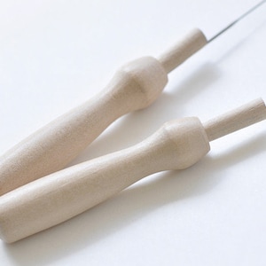 Wooden Needle Felting Handles Needle Holder Set of 2 No.10483