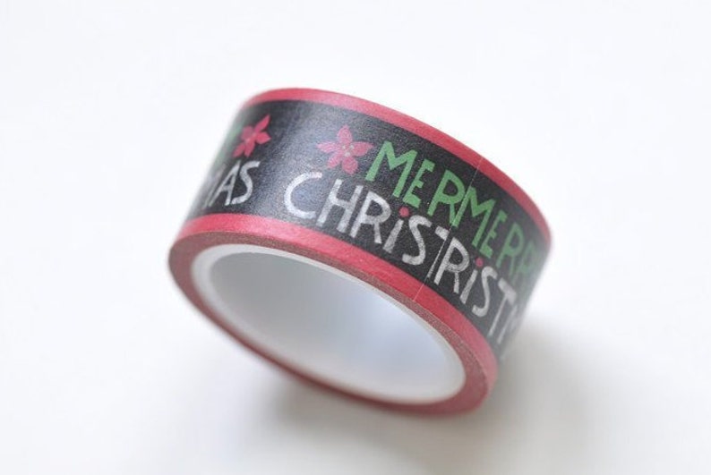 Merry Christmas Happy Holidays Washi Tape 20mm Wide x 5M Long No.12157