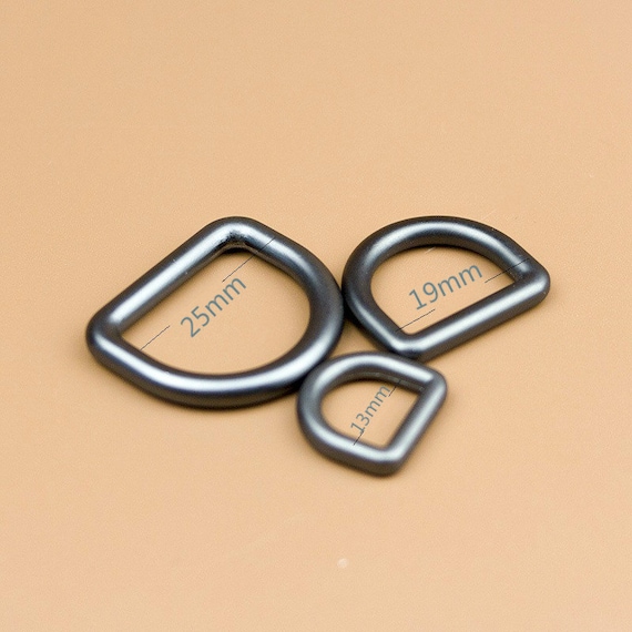 2 pcs D Rings/Matt Gunmental D Ring/Non Welded D Rings /25mm(0.98")/19mm(0.75")/13mm(0.5") Available