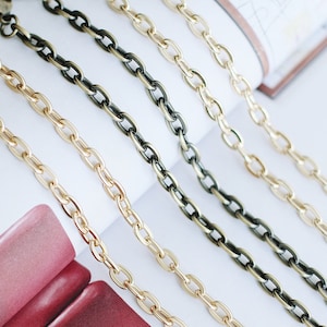 5mm Retro Purse Frame Bag Chain With Two Lobsters Bronze/Light Gold/Matte Gold