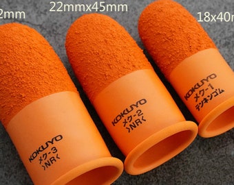 1 Stück Gummi Orange Fingerbettchen/ Fingerwachsleder Working Essential Klein/ Medium / Große Pick Size