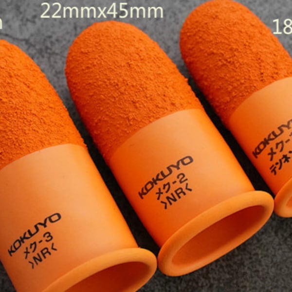 1 Piece Rubber Orange Finger Cots/ Finger Guard Leather Working Essential Small/ Medium/ Large Pick Size