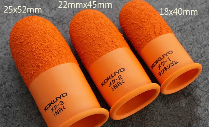 1 Piece Rubber Orange Finger Cots/ Finger Guard Leather Working Essential Small/ Medium/ Large Pick Size image 1