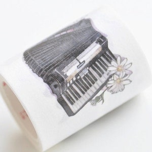 Musical Instrument Washi Tape Music Planner Tape 50mm Wide x 3M Long No.12181