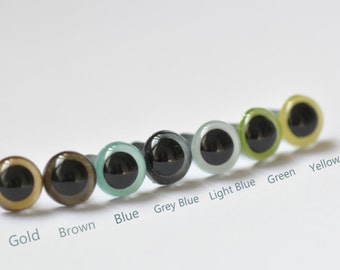 10,5 mm (0,4")ojos de animales amigurumi, ojos de seguridad redondos, ojos de plástico, colores variados vienen con arandelas- 5 pares / color de pico