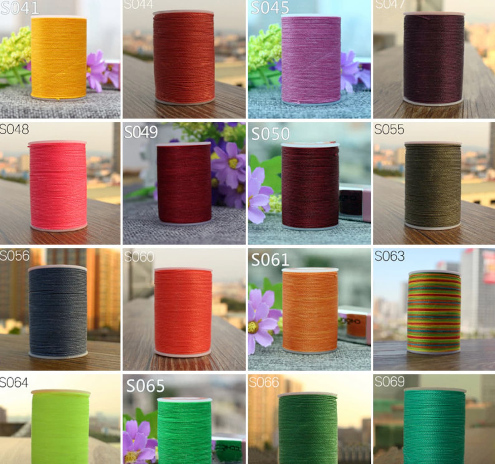 0.55mm Round Waxed Polyester Thread Leather Craft Hand Sewing Etsy