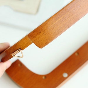 1 Piece 25cm 10 Retro Purse Frame / Large Wood Handle Purse Frame With Screws Pick Up Your Color image 5