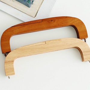 1 Piece 25cm 10 Retro Purse Frame / Large Wood Handle Purse Frame With Screws Pick Up Your Color zdjęcie 1