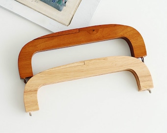 1 Piece 25cm ( 10&quot;) Retro Purse Frame / Large Wood Handle Purse Frame With Screws Pick Up Your Color