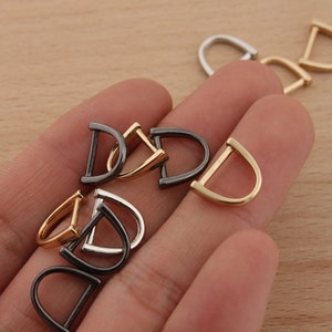 D Rings Inner Size 10mm One Pair A Set Three Colors Available