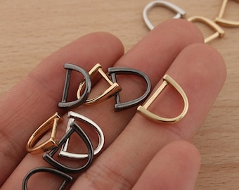 D Rings Inner Size 10mm One Pair A Set Three Colors Available