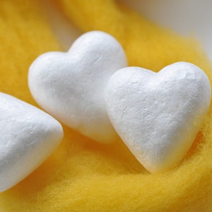 Lindo corazón de espuma de poliestireno, decoración para fiestas, 4 cm, 5 unidades por paquete