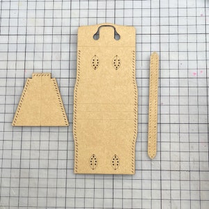 Craft Cards Pattern Mini Bag Pattern Finished Size 10cm x 6.5cm x 3cm