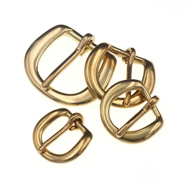 1 Piece Brass Pin Buckle Purse Buckle Leather Hardware 14mm/17mm/20mm/25mm/32mm/38mm Pick Up Size