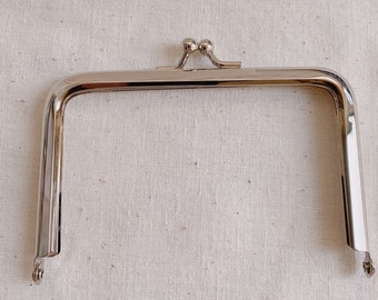 10,5 cm zilveren portemonnee frame Kisslock glue-in stijl tas clip 10,5 cm x 7 cm