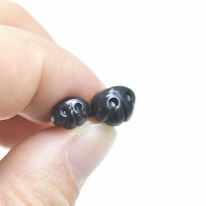 5 Pieces Small Size Black Dog Nose Animal Amgiurumi Nose No Washers -Pick Size