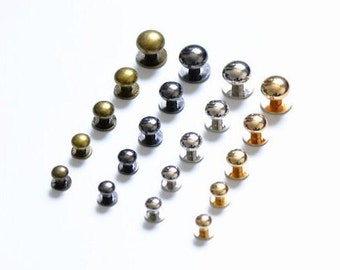 Screwed Studs Button For Diy Purse/ Belt Stud 2 Sets A Pack 4mm/5mm/6mm/8mm/10mm Pick Color And Size