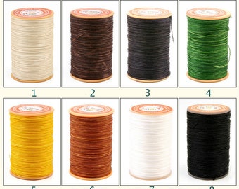 0.65mm Waxed Polyester Thread For Leather Craft Hand Sewing Essential - 60 meters/65 yards