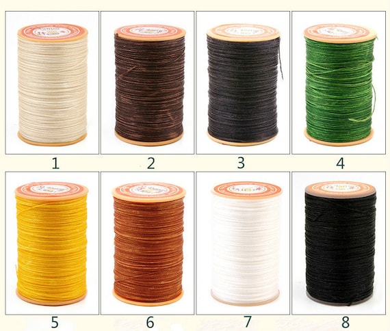 1PC 0.45mm Round Waxed Thread Leather Sewing Thread Hand Stitching