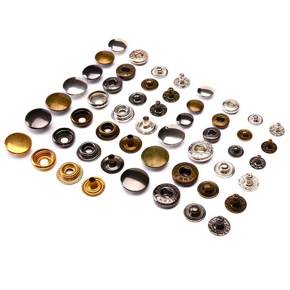 Kit Bottoni Automatici A Pressione Youery - 18 Set Da 15mm In Acciaio Inox Con 3 Attrezzi Di Fissaggio - Per Abbigliamento, Pelle, Jeans, Borse, Fai Da Te