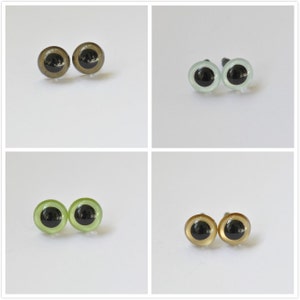 10.5mm 0.4amigurumi animals eyes,round safety eyes, plastic eyes ,assorted colors come with washers 5 pair/pick color image 2