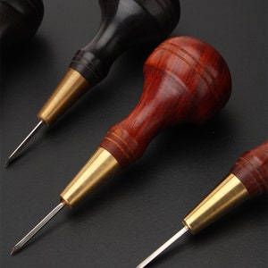 Holzgriff Ahle für Lederprojekte 3mm/4mm Pick Farbe und Größe