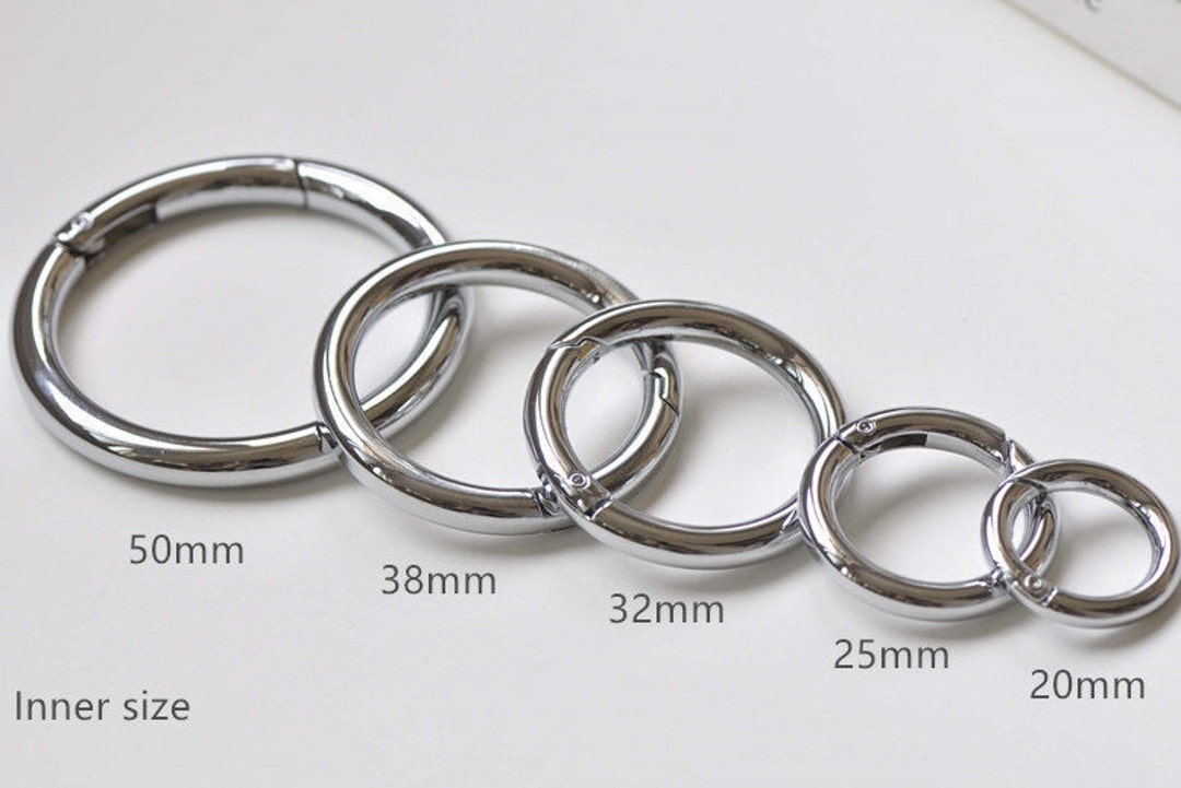 Metal O Rings, steel for straps, collars, bag making, crafts. 20mm to 38mm