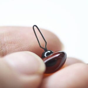 One Pair Brown Germany Glass Eyes With A Loop Round Teddy Bear Eyes Size 5mm-20mm Pick Size image 5