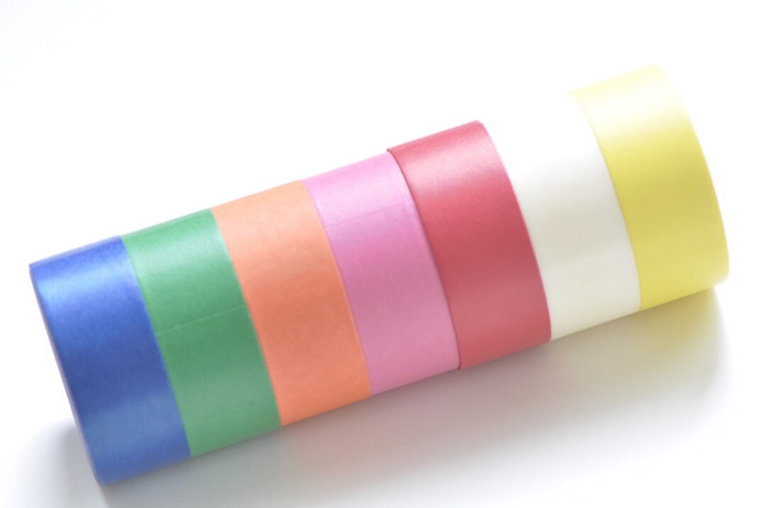Set of 7 Solid Color Japanese Masking Tape 19mm X 10 Meters Etsy