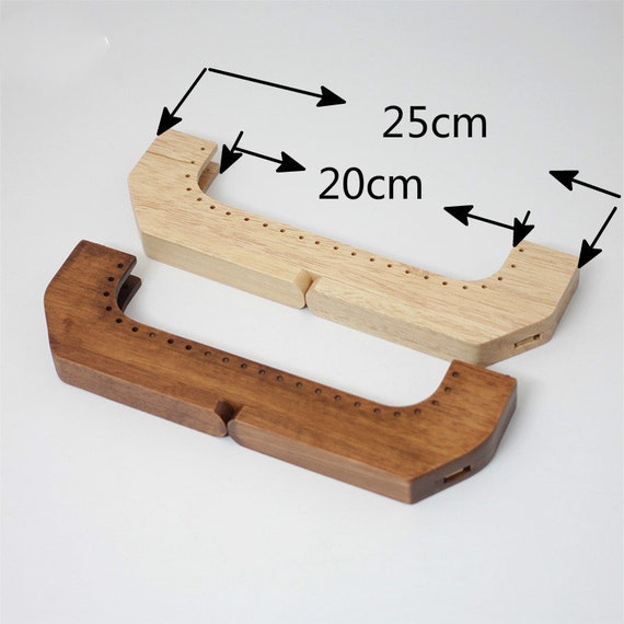 25cm Retro Purse Frame Wood Handle Purse Frame With Screws Pick