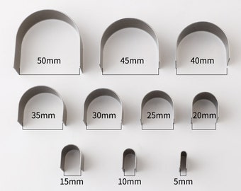 Leather Belt Punch Chisel Cutter Mold 5/10/15/20/25/30/35/40/45/50mm--- 10pcs A Set