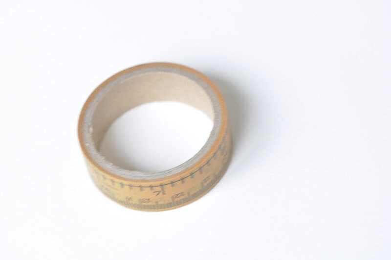 Retro Teacher Measuring Tape Ruler Washi Tape 15mm Wide X 3M Roll