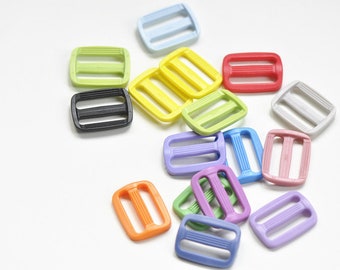 5pcs A Set 25mm (1 ») Plastique Strap Adjuster Strap Sliders Pick Color