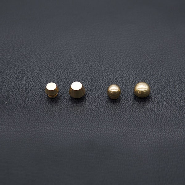 Brass Rivets and Studs for Bottom of Handbags/Screwed Studs/ Button Leatherworking Screws Belt Stud 4 Set A Pack Pick Style