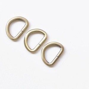 Bronze D Rings Handbag Marker 2pcs A Pack Inner Width 14mm/20mm/25mm