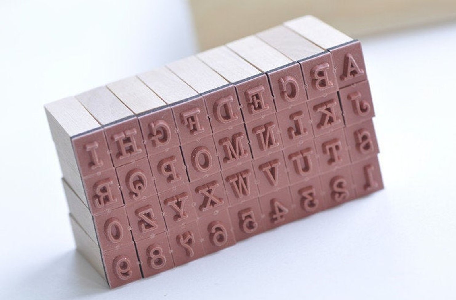 36pcs Rubber Stamp Blocks Set Alphabet and Number A Z and 09 Etsy