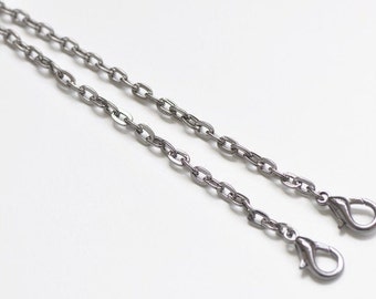 6mm Bag Chain Gunmetal Black/Silver/Gold 100cm/110cm/120cm/130cm