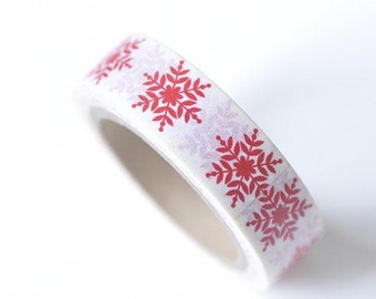 Snowflake Winter Adhesive Washi Tape 15mm x 5M Roll No.12395