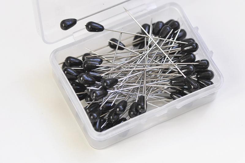 Teardrop Dressmaker Pins, Mixed Color Craft Pins 55mm - Set of 50 Pick ...
