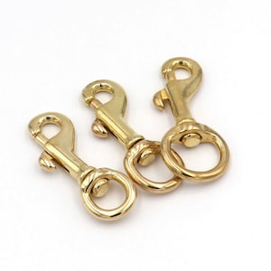 1pc Solid Brass Trigger Snap Purse Hooks Inner Size 10mm/13mm/17mm/18mm/20mm/26mm/27mm Pick Up Size