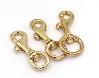 1pc Solid Brass Trigger Snap Purse Hooks Inner Size 10mm/13mm/17mm/18mm/20mm/26mm/27mm Pick Up Size