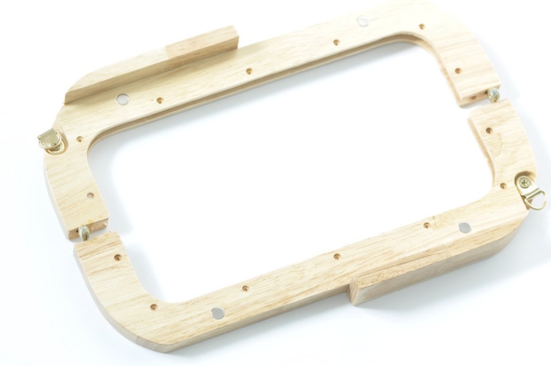 1 Piece 25cm 10 Retro Purse Frame / Large Wood Handle Purse Frame With Screws Pick Up Your Color Wood