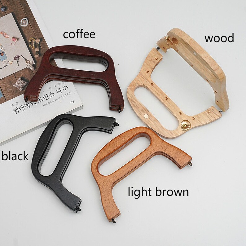 15.5cm Retro Purse Frame / Wood Handle Purse Frame With Screws Etsy