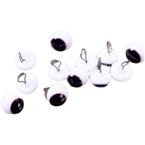 Un paio di occhiali di vetro germania con un anello rotondo Teddy Bear Eyes Monster Eyes 4mm / 6mm / 8mm / 10mm / 12mm Scegli la tua taglia