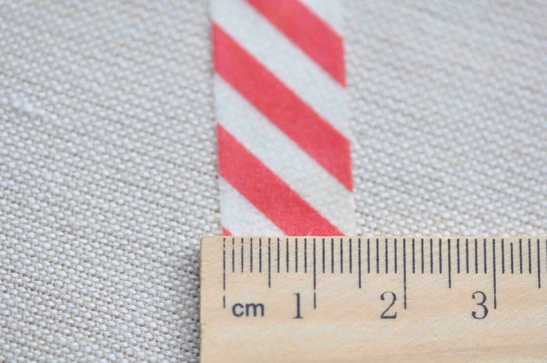 Red Stripes Deco Washi Tape 15mm Wide x 5M Roll No.12985