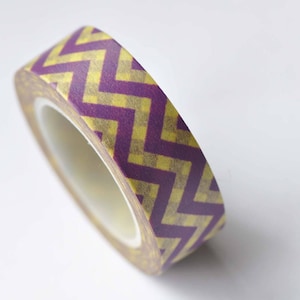 Kleurrijke Chevron Adhesive Washi tape 15mm breed x 10M Roll No. 12693